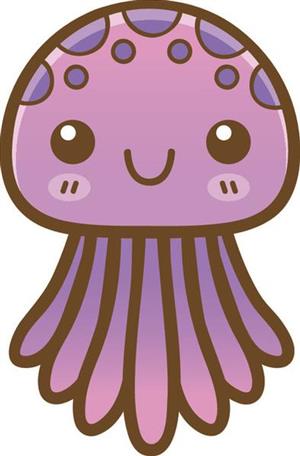 Cute Purple Octopus 